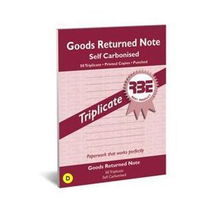 Picture of A5 Good Returned Note Triplicate