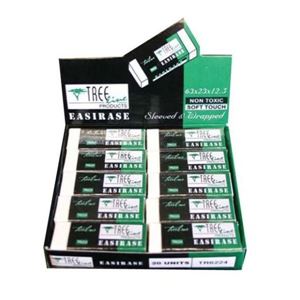 Picture of PVC Eraser 61 x 23 x 12.5mm Sleeved